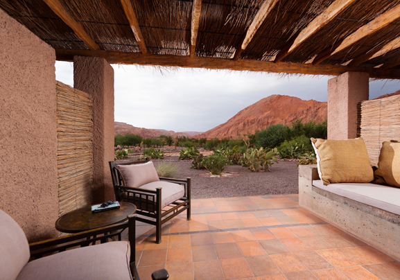 Alto Atacama Desert Lodge - Julia Malchow Lieblingshotels - Luxushotels Atacamawüste Chile Südamerika - Zimmer Terrasse